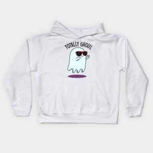 Totally Ghoul Cute Halloween Ghost Pun Kids Hoodie